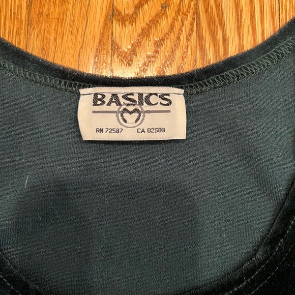 Vintage dark green velvet tshirt - Picture 3 of 6